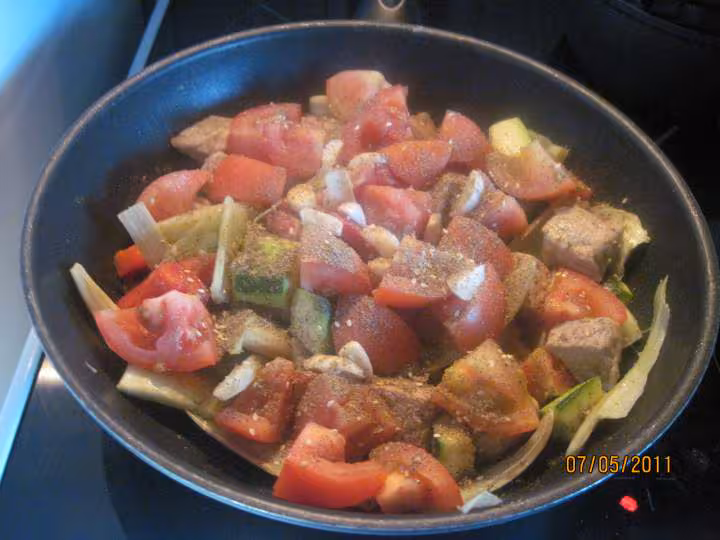 Sauter de porc aux divers legumes