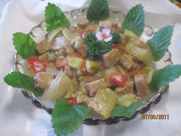 Sauter de porc aux divers legumes