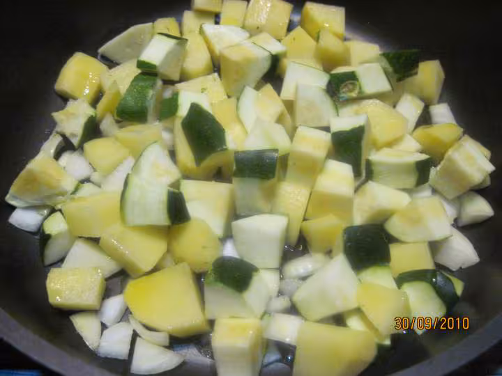 Sauter p de terre courgette servi de champignons des pres