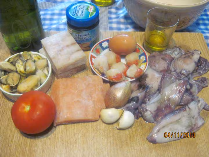 Seiches farcies cuits au vin blanc