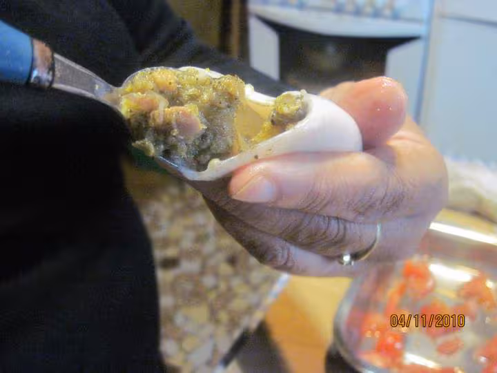 Seiches farcies cuits au vin blanc