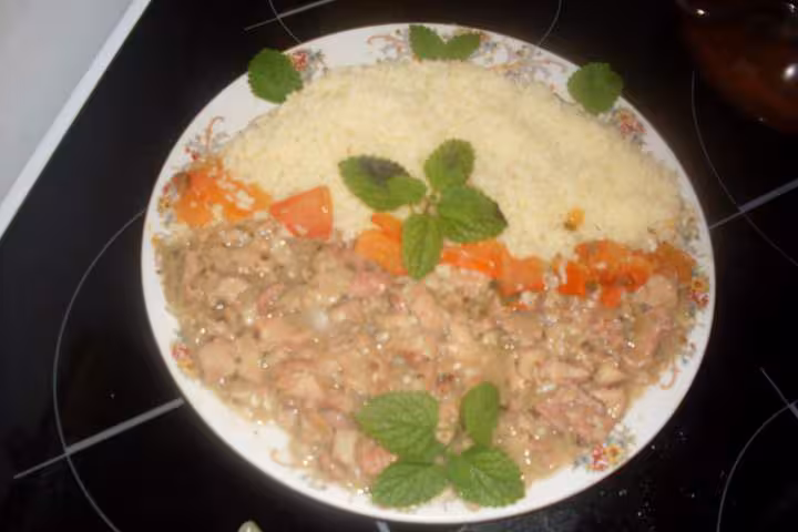 Semoule aux andouillettes
