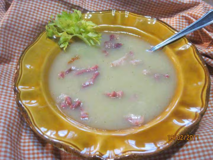 Soupe au celeri amp p de terre aux lardons