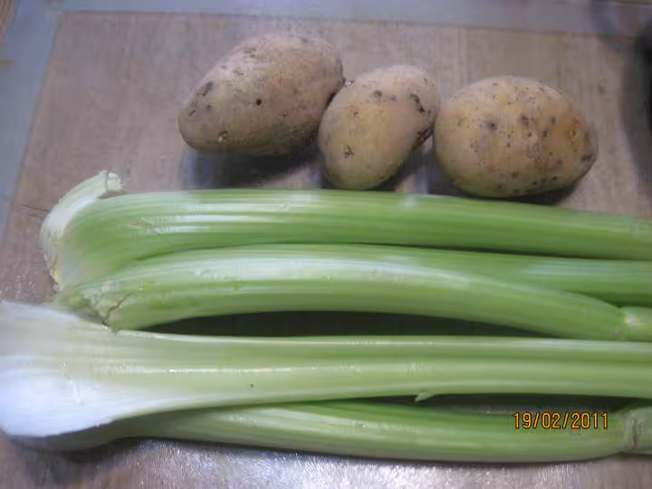 Soupe au celeri amp p de terre aux lardons