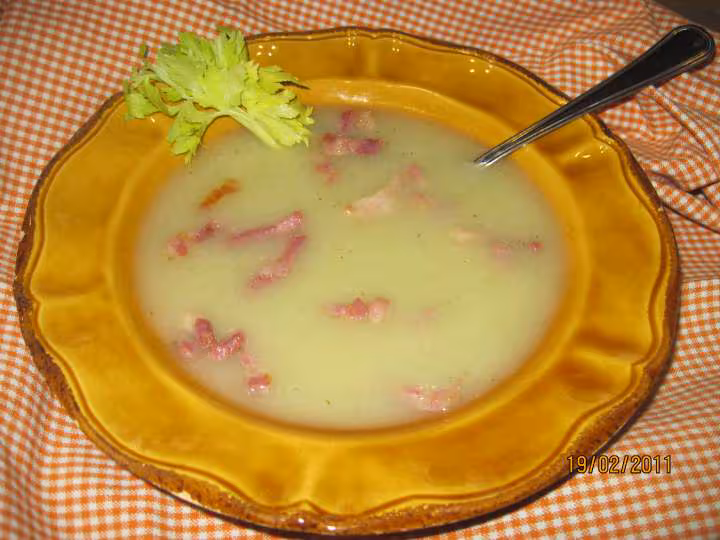 Soupe au celeri amp p de terre aux lardons
