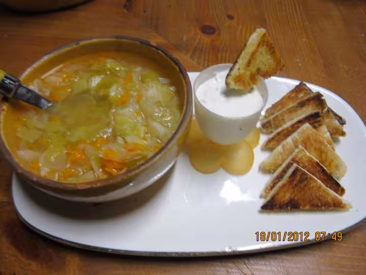 Soupe de carottes poireaux salsifis au mo