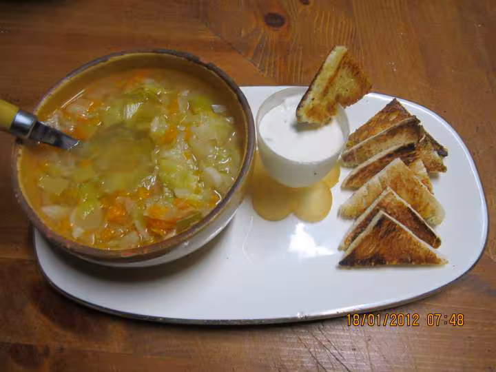 Soupe de carottes poireaux salsifis au mo