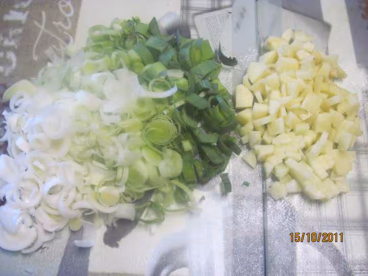 Soupe de pommes de terre et poireau mo