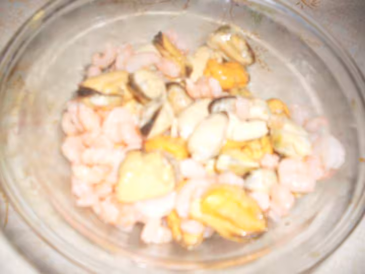 Soupe de riz aux moules crevettes