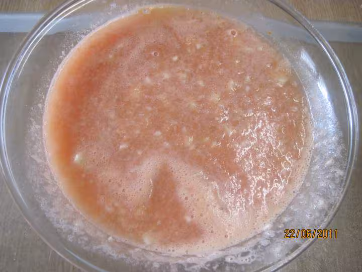 Soupe de tomates courgette oignon au mo