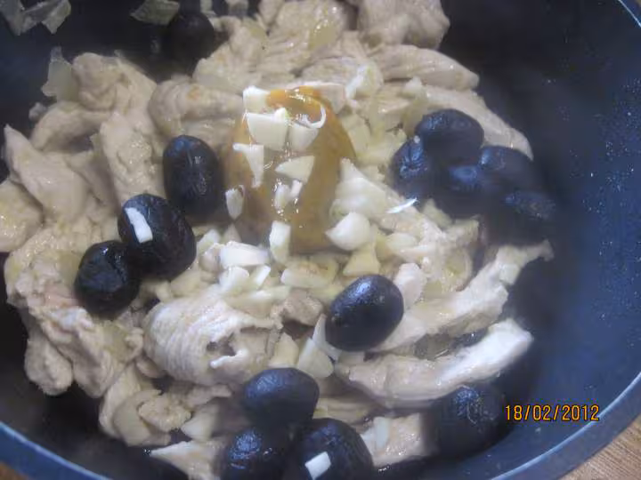 Spaghetti a l emince de dinde