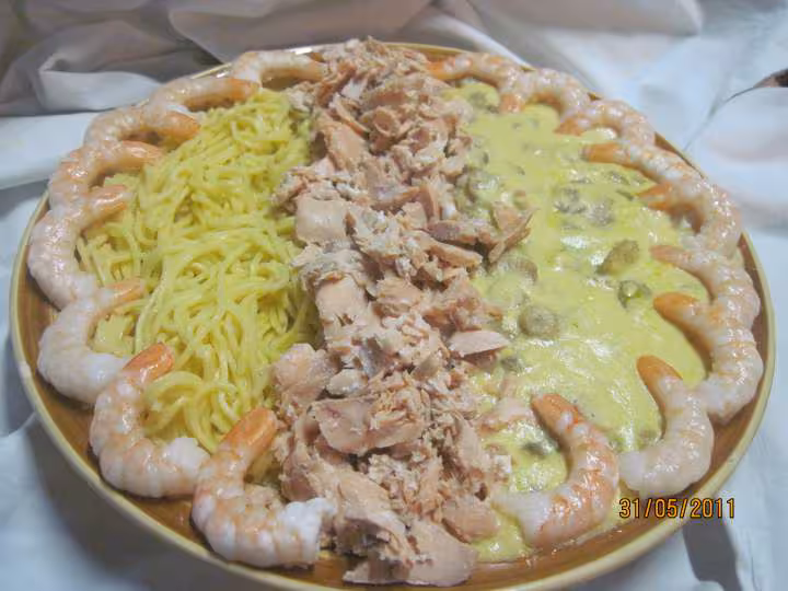 Spaghetti au saumon rose et sauce champignons
