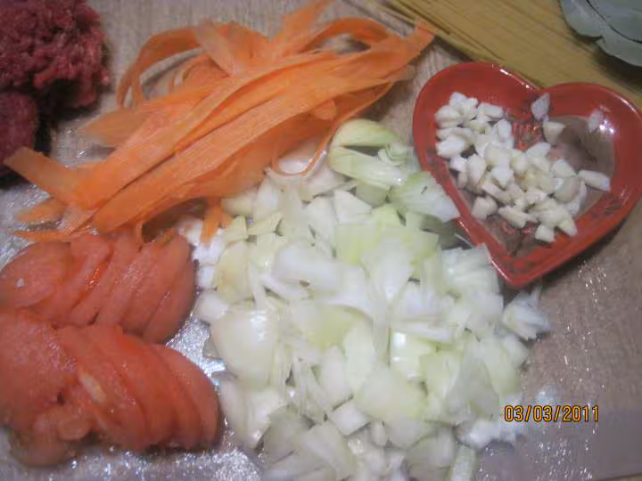 Spaghetti aux meli melo de legumes