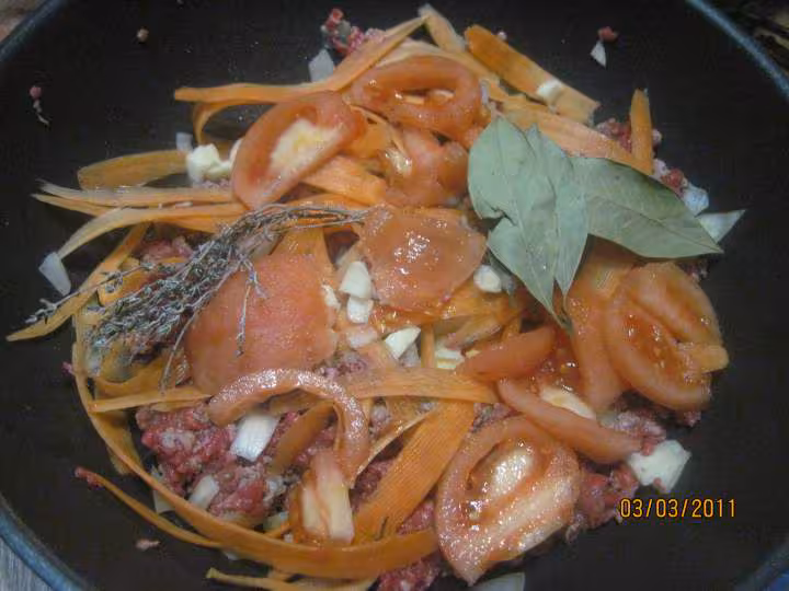 Spaghetti aux meli melo de legumes