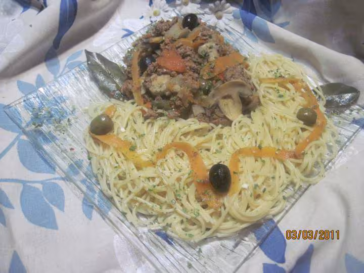 Spaghetti aux meli melo de legumes