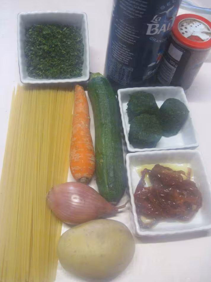 Spaghettis aux legumes