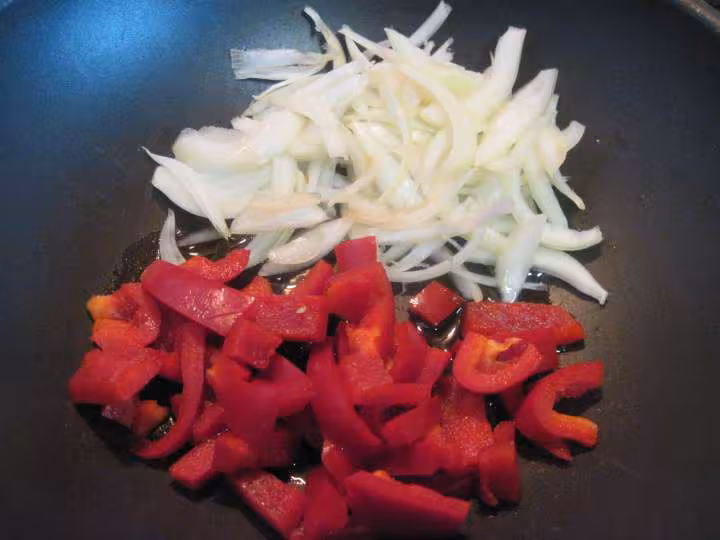 Spaghettis aux legumes de ratatouille