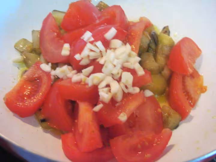 Spaghettis aux legumes de ratatouille