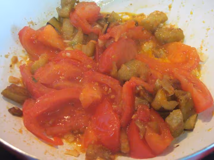 Spaghettis aux legumes de ratatouille
