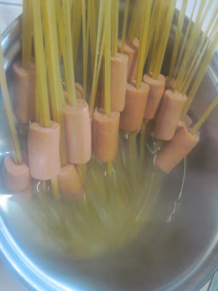 Spaghettis aux snacks