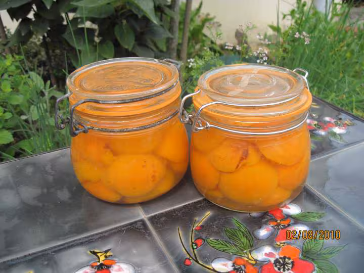 Sterilisation d abricots aux sirop