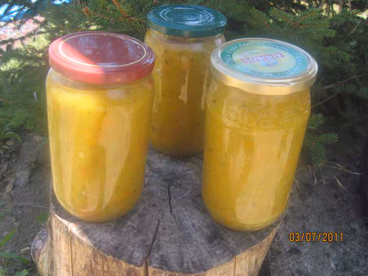 Sterilisation de soupe courgettes et carottes