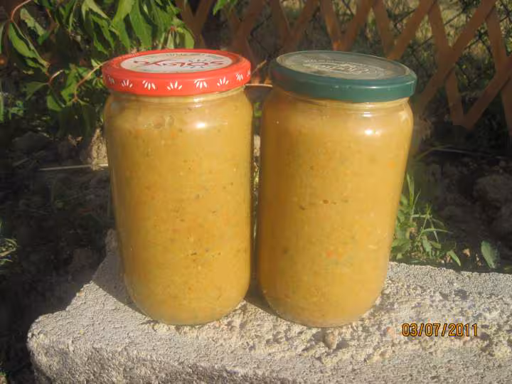 Sterilisation de soupe de legumes