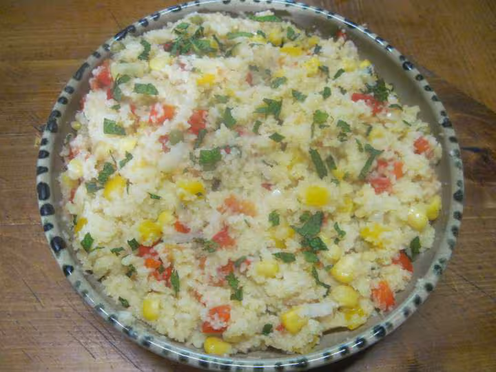 Taboule aux feuilles de menthe citronnees
