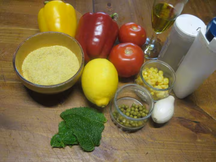 Taboule aux feuilles de menthe citronnees