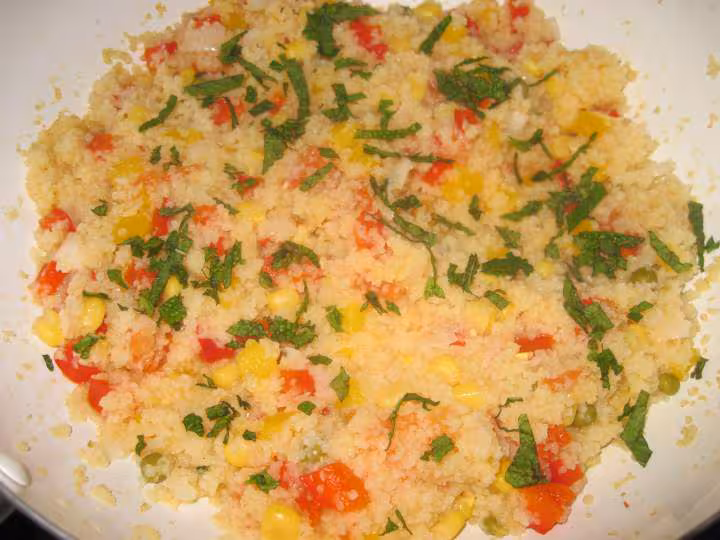 Taboule aux feuilles de menthe citronnees