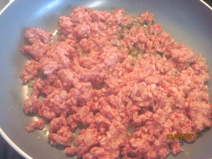 Tagliatelle au boeuf hache et legumes