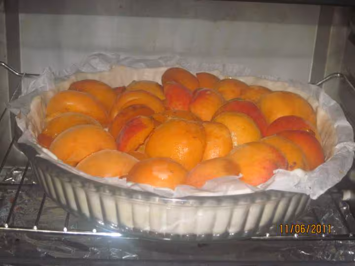 Tarte a la creme d anis verte aux abricots