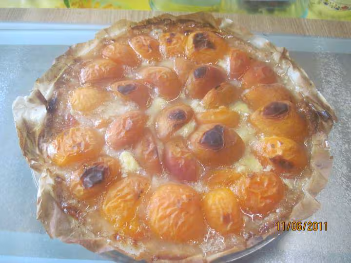 Tarte a la creme d anis verte aux abricots