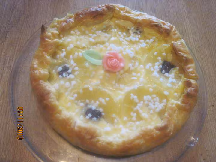 Tarte a la creme vanille au ananas