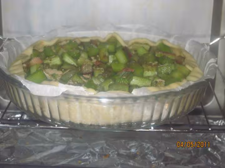 Tarte a la rhubarbe fraiche a la reglisse