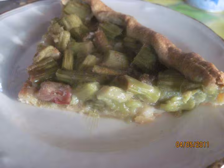 Tarte a la rhubarbe fraiche a la reglisse