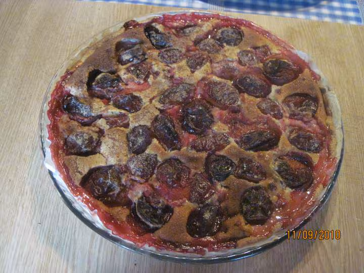 Tarte au prunes quetsches a la creme