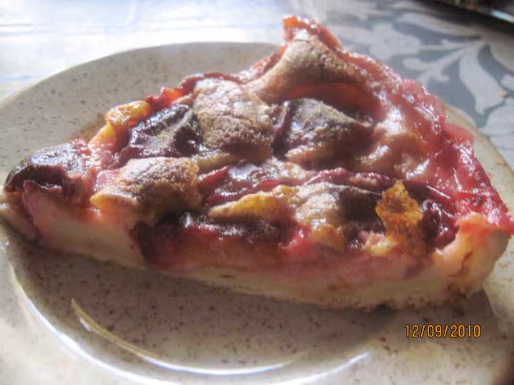 Tarte au prunes quetsches a la creme