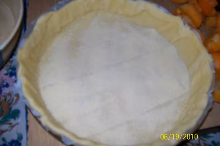 Tarte aux abricots a la creme caramel