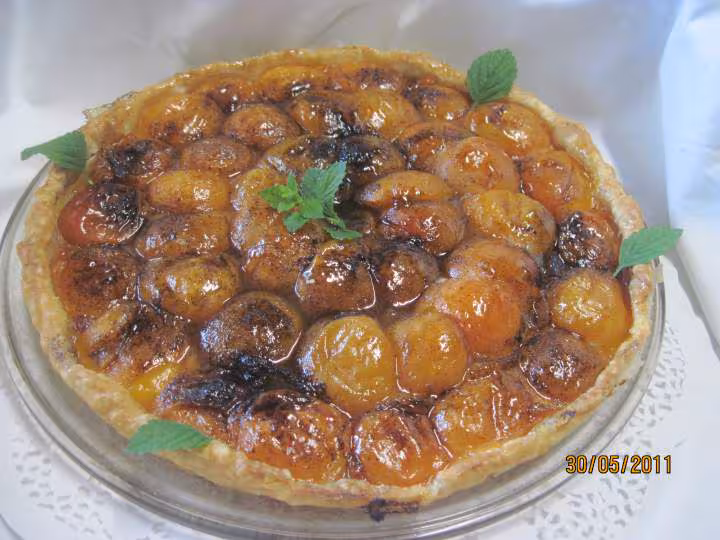 Tarte aux abricots a la vanille