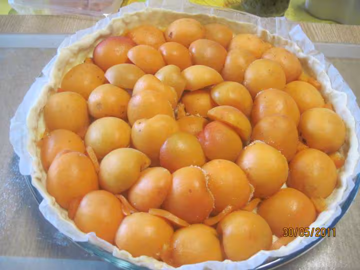 Tarte aux abricots a la vanille