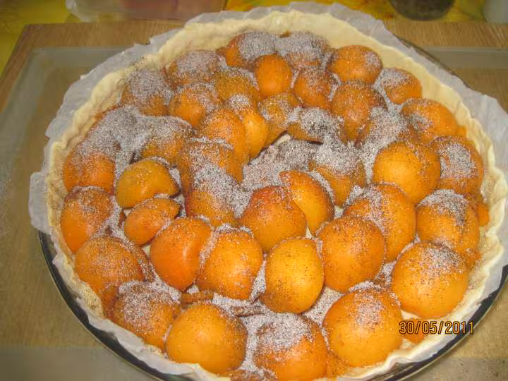 Tarte aux abricots a la vanille