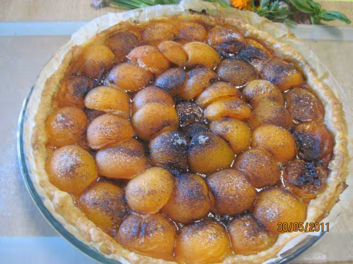 Tarte aux abricots a la vanille