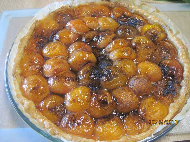 Tarte aux abricots a la vanille