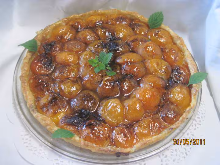 Tarte aux abricots a la vanille