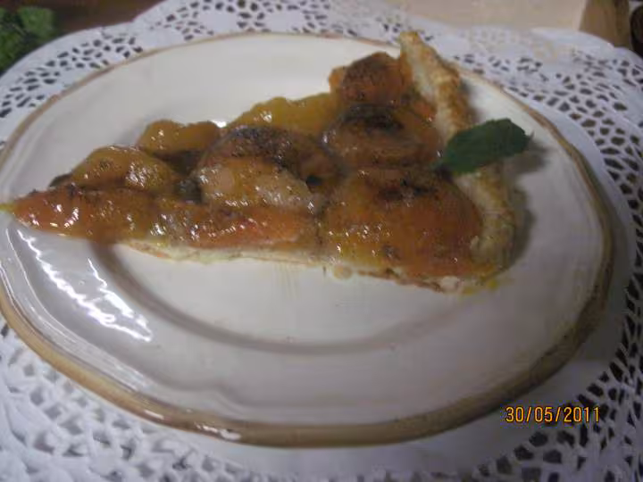 Tarte aux abricots a la vanille