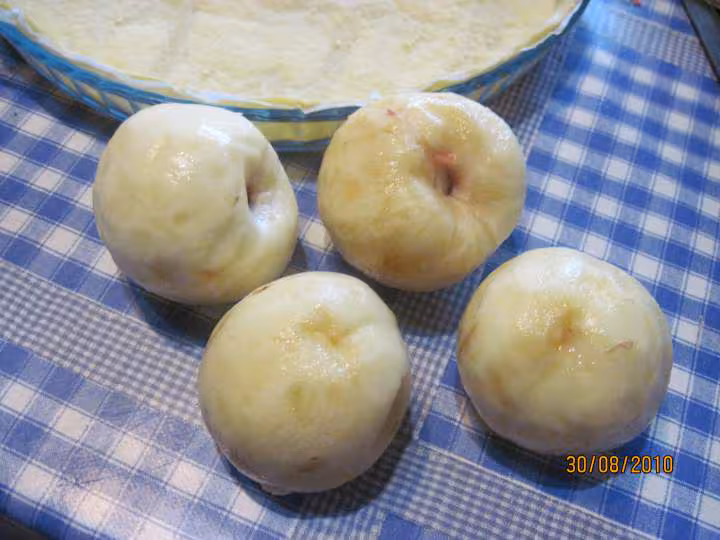 Tarte aux brugnons blancs simple