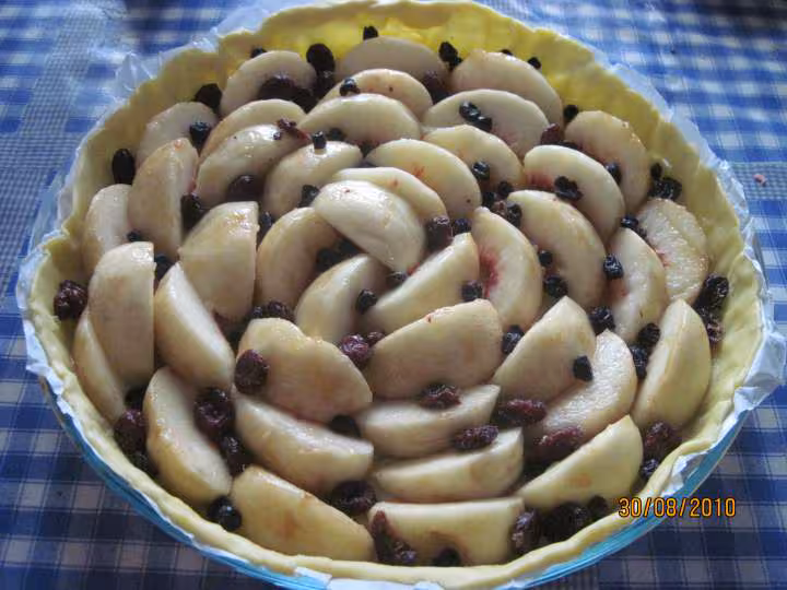 Tarte aux brugnons blancs simple
