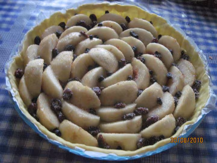 Tarte aux brugnons blancs simple