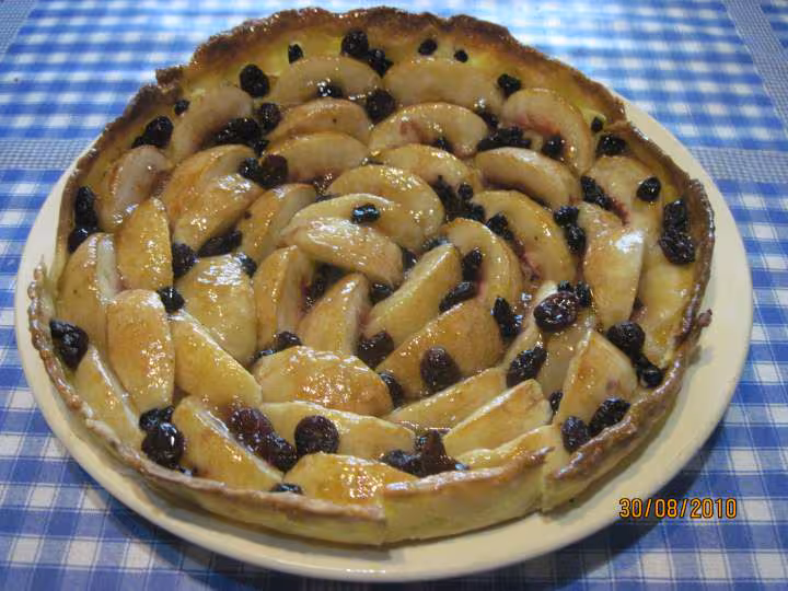 Tarte aux brugnons blancs simple